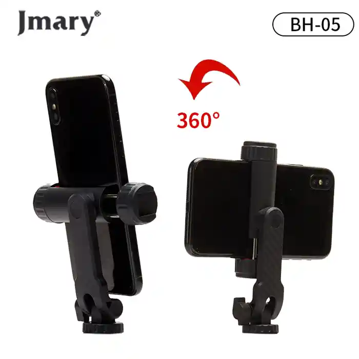 Jmary BH-05 Double Cold Shoe Extension Mobile Holder Clip Mount